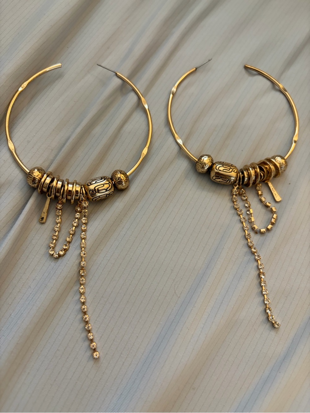 free people gold hoop earrings